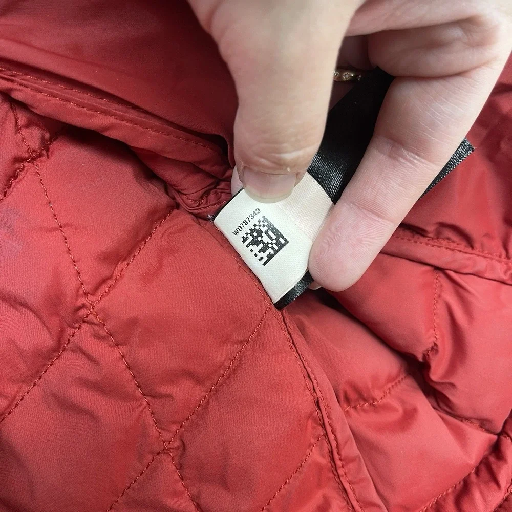 The North Face Thermoball Jacket Mens Large Red Full Zip Puffer Outdoor Hiking